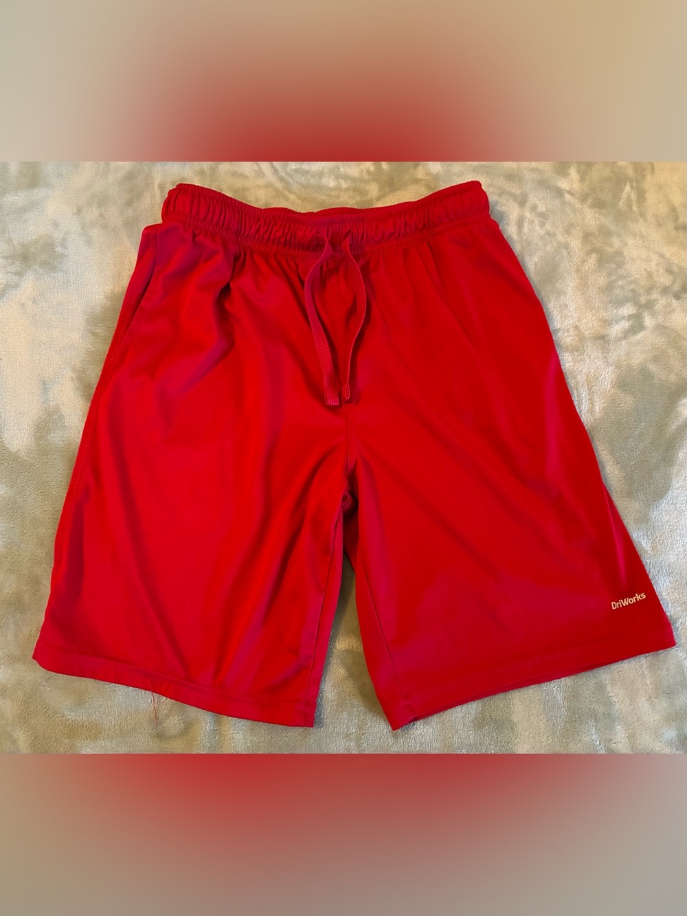 Boys Youth Size XL 14/16 Athletic Works Bright Red Pull-On Athletic Shorts